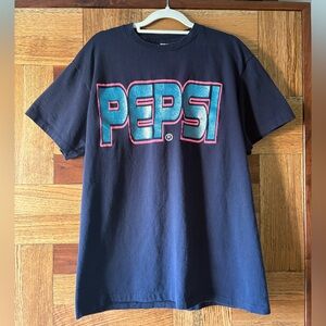 Tultex | Pepsi Vintage 90’s Navy Glitter Tee T-Shirt